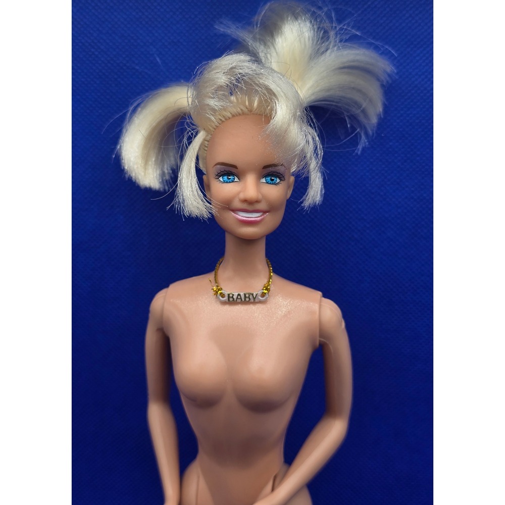 Spice Girls Baby Spice Emma Bunton Doll 1997 Blonde Cut Pigtails w/ Necklace 90s
